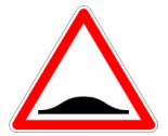 خطر مخفض سرعة محدودب